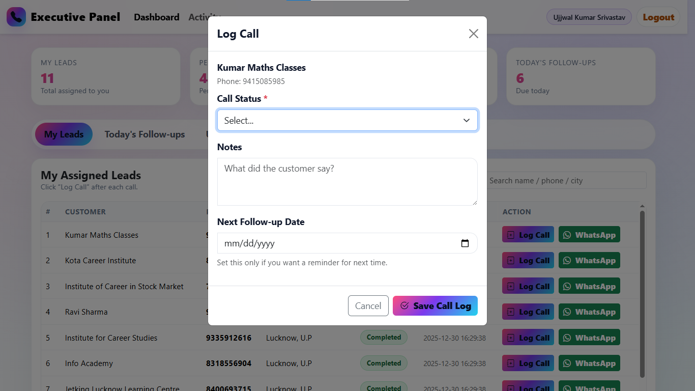 Call logging Preview